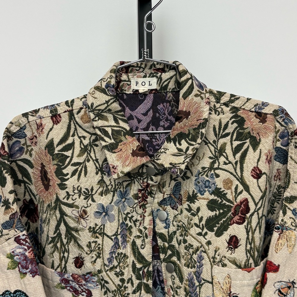 Pol Multicolor Jacket Shacket Oversized Butterfly… - image 3